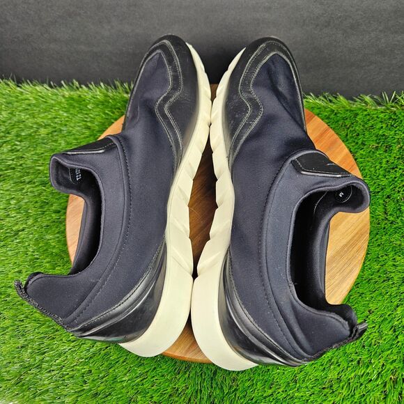 Salvatore Ferragamo Columbia Slip On Sneakers Mens Size 12 M Black White Comfort - Picture 11 of 16